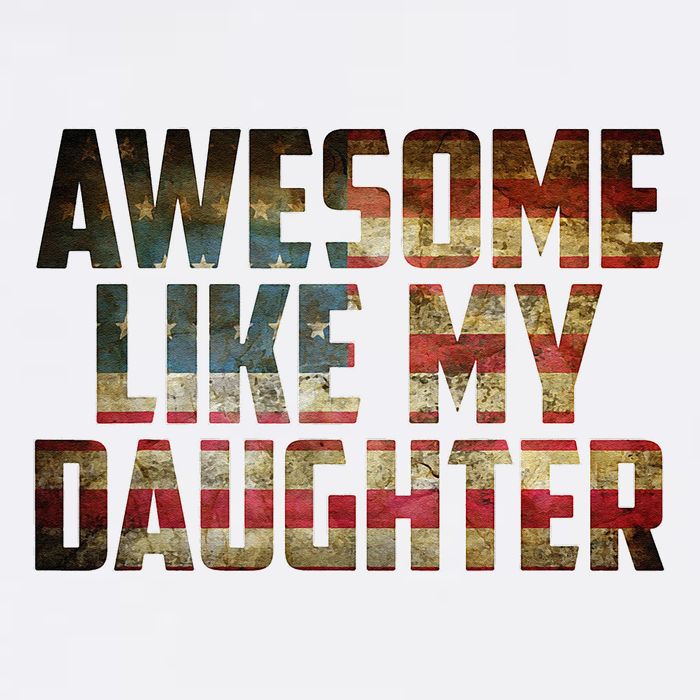 Awesome Like My Daughter 4th July Flag Proud Dad Fathers Day Garment-Dyed Sweatshirt
