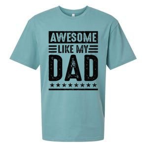 Awesome Like My Dad Funny Awesome Son Daughter Children Sueded Cloud Jersey T-Shirt