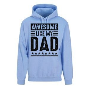 Awesome Like My Dad Funny Awesome Son Daughter Children Unisex Surf Hoodie