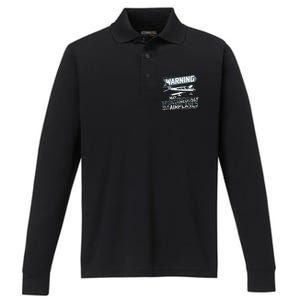 Airplane Lover Men Boy Kids Aviation Pilot Performance Long Sleeve Polo