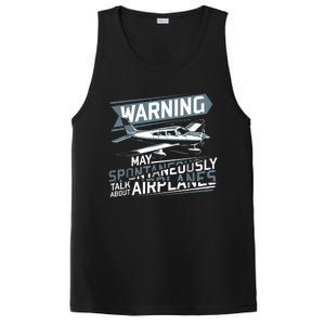 Airplane Lover Men Boy Kids Aviation Pilot PosiCharge Competitor Tank