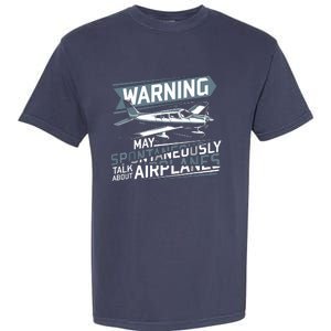 Airplane Lover Men Boy Kids Aviation Pilot Garment-Dyed Heavyweight T-Shirt