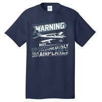 Airplane Lover Men Boy Kids Aviation Pilot Tall T-Shirt