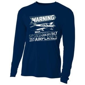 Airplane Lover Men Boy Kids Aviation Pilot Cooling Performance Long Sleeve Crew