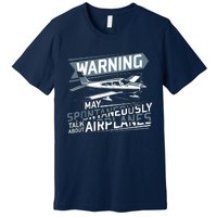 Airplane Lover Men Boy Kids Aviation Pilot Premium T-Shirt