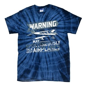 Airplane Lover Men Boy Kids Aviation Pilot Tie-Dye T-Shirt