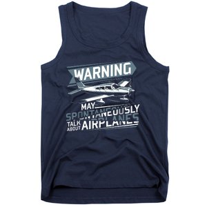 Airplane Lover Men Boy Kids Aviation Pilot Tank Top