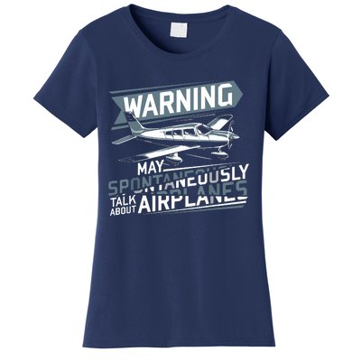 Airplane Lover Men Boy Kids Aviation Pilot Women's T-Shirt