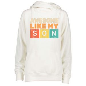 Awesome Like My Son Periodic Table Fathers Day Chemistry Womens Funnel Neck Pullover Hood