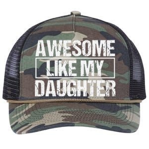 Awesome Like My Daughter Funny Daughter ParentS Day Retro Rope Trucker Hat Cap