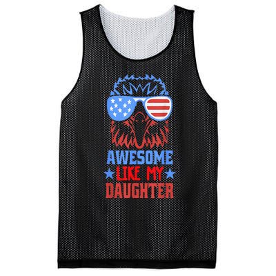 Awesome Like My Daughter Funny Father's Day & 4th Of July Mesh Reversible Basketball Jersey Tank