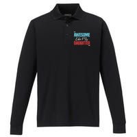 Awesome Like My Daughter Funny FatherS Day Design For Dad Performance Long Sleeve Polo