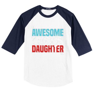 Awesome Like My Daughter Funny FatherS Day Design For Dad Baseball Sleeve Shirt