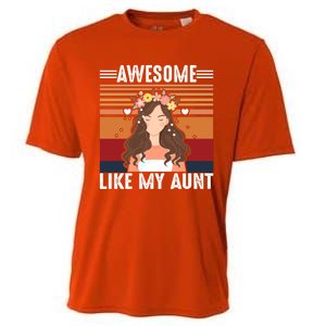 Awesome Like My Aunt Auntie Niece Retro Aunt Gift Cooling Performance Crew T-Shirt