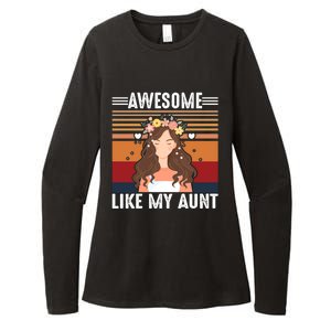 Awesome Like My Aunt Auntie Niece Retro Aunt Gift Womens CVC Long Sleeve Shirt