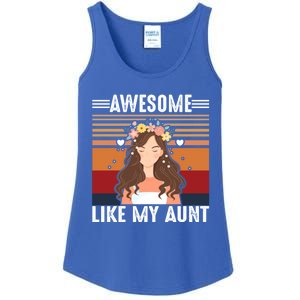 Awesome Like My Aunt Auntie Niece Retro Aunt Gift Ladies Essential Tank