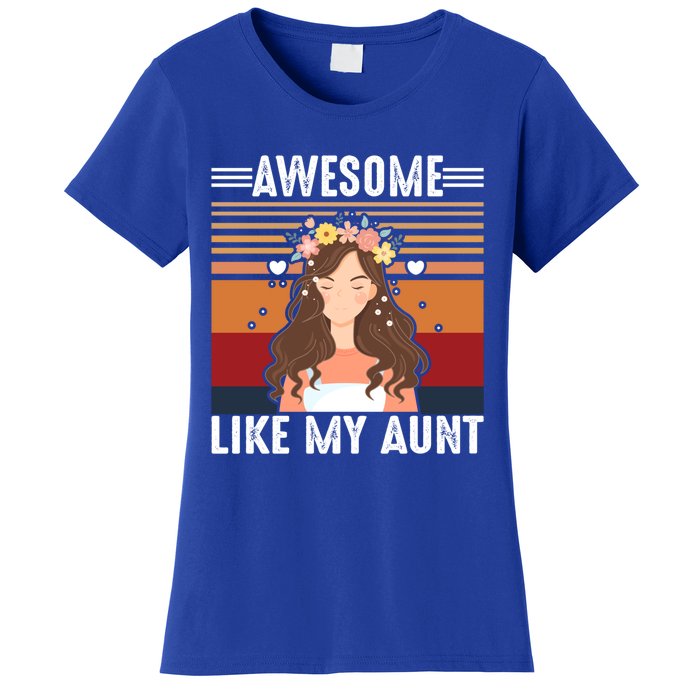 Awesome Like My Aunt Auntie Niece Retro Aunt Gift Women's T-Shirt