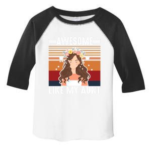 Awesome Like My Aunt Auntie Niece Retro Aunt Gift Toddler Fine Jersey T-Shirt