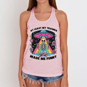 At Least My Trauma Made Me Funny Women's Knotted Racerback Tank