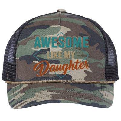 Awesome Like My Daughter For Dad Retro Rope Trucker Hat Cap