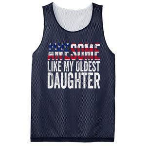 Awesome Like My Oldest Daughter Funny Fathers Mothers Day Mesh Reversible Basketball Jersey Tank