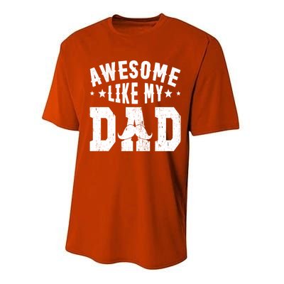 Awesome Like My Dad Vintage Daughter Dad And Son Matching Gift Performance Sprint T-Shirt