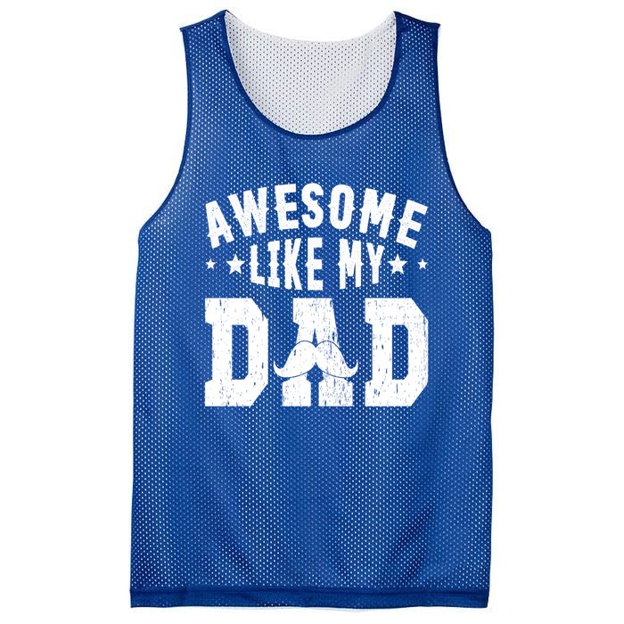 Awesome Like My Dad Vintage Daughter Dad And Son Matching Gift Mesh Reversible Basketball Jersey Tank