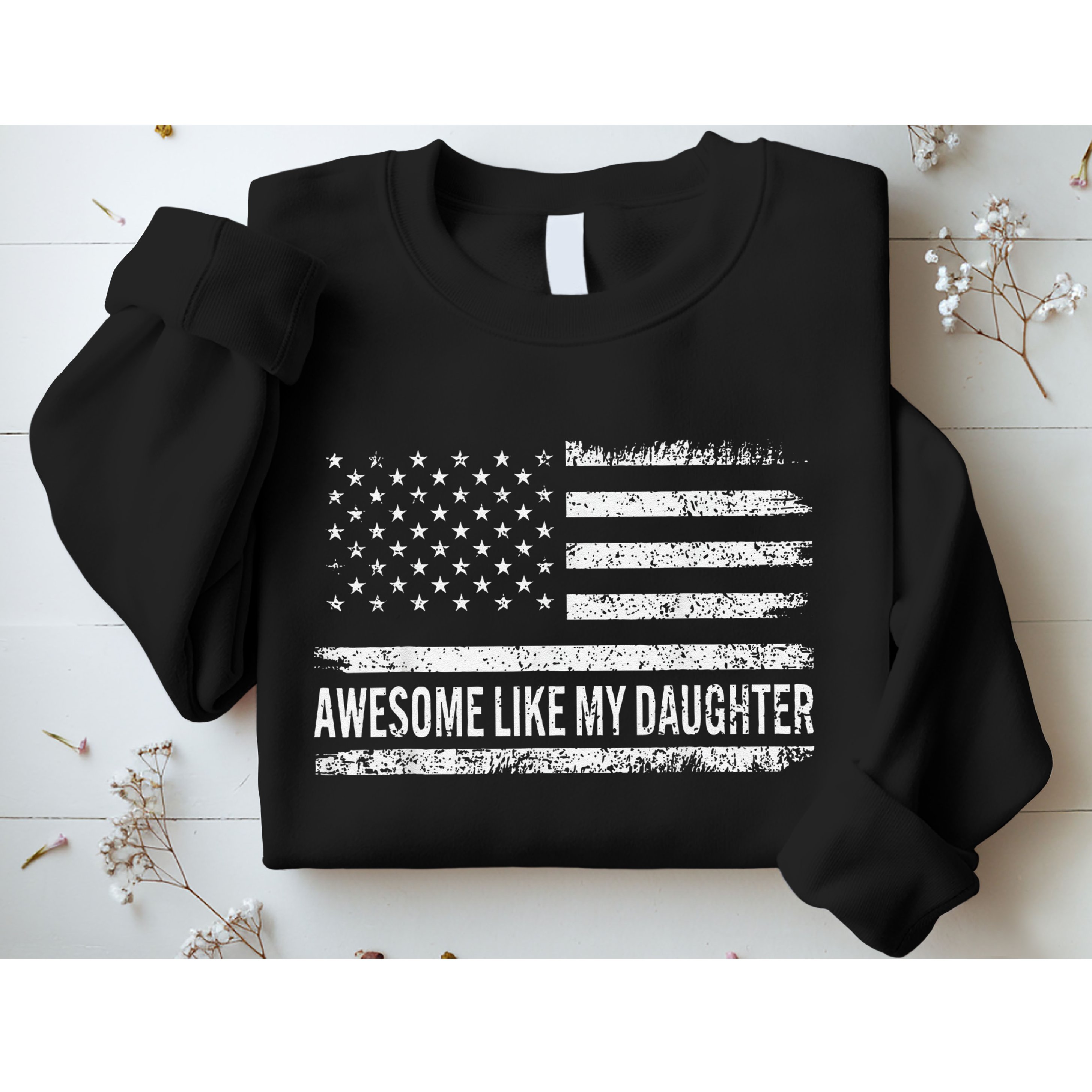 Awesome Like My Daughter Retro Man Funny Fathers Day Dad Sweatshirt