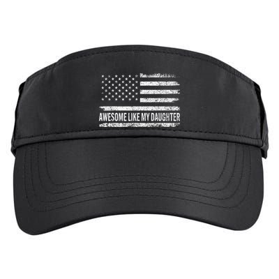 Awesome Like My Daughter Retro Man Funny Fathers Day Dad Adult Drive Performance Visor