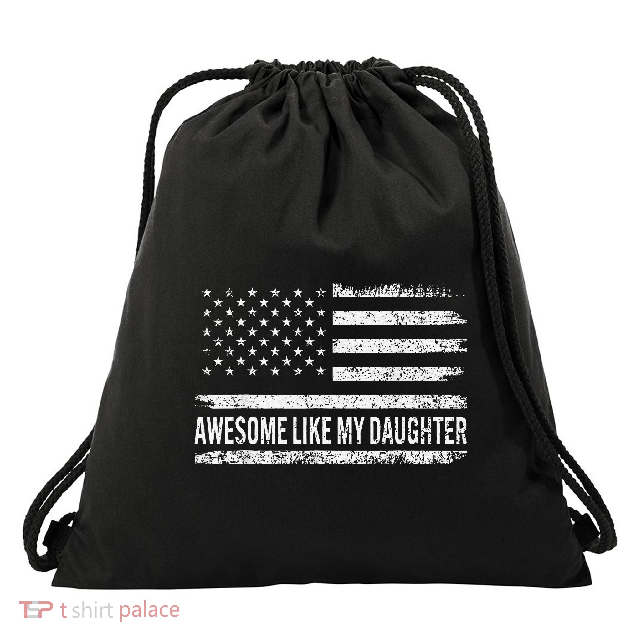 Awesome Like My Daughter Retro Man Funny Fathers Day Dad Drawstring Bag