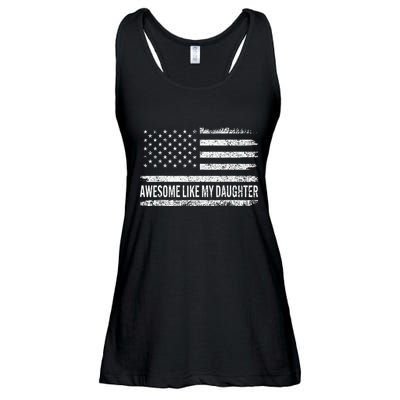 Awesome Like My Daughter Retro Man Funny Fathers Day Dad Ladies Essential Flowy Tank