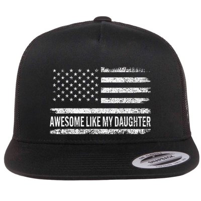 Awesome Like My Daughter Retro Man Funny Fathers Day Dad Flatbill Hat