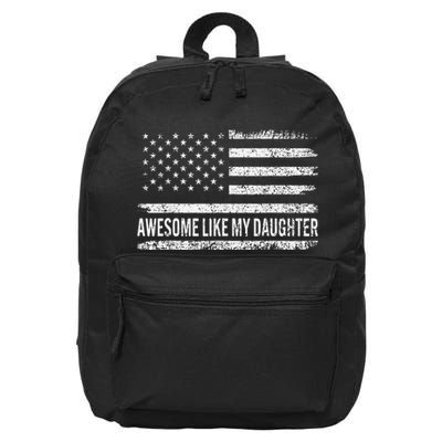 Awesome Like My Daughter Retro Man Funny Fathers Day Dad 16 in Basic Backpack