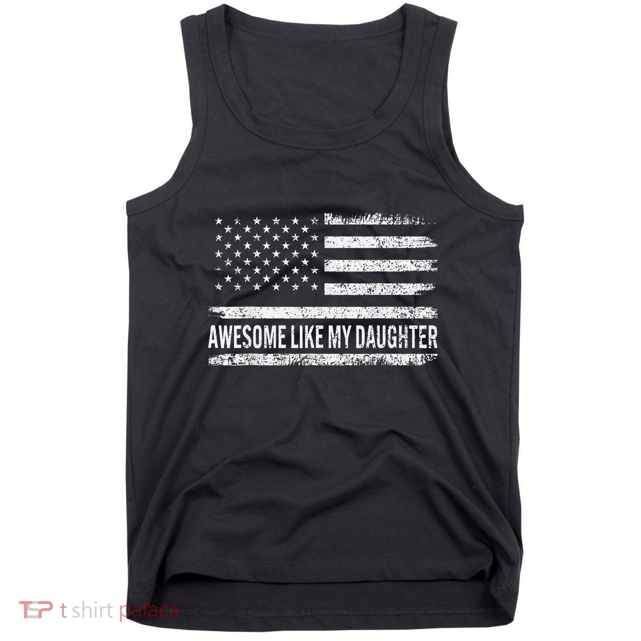 Awesome Like My Daughter Retro Man Funny Fathers Day Dad Tank Top
