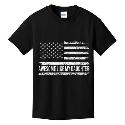 Awesome Like My Daughter Retro Man Funny Fathers Day Dad Kids T-Shirt