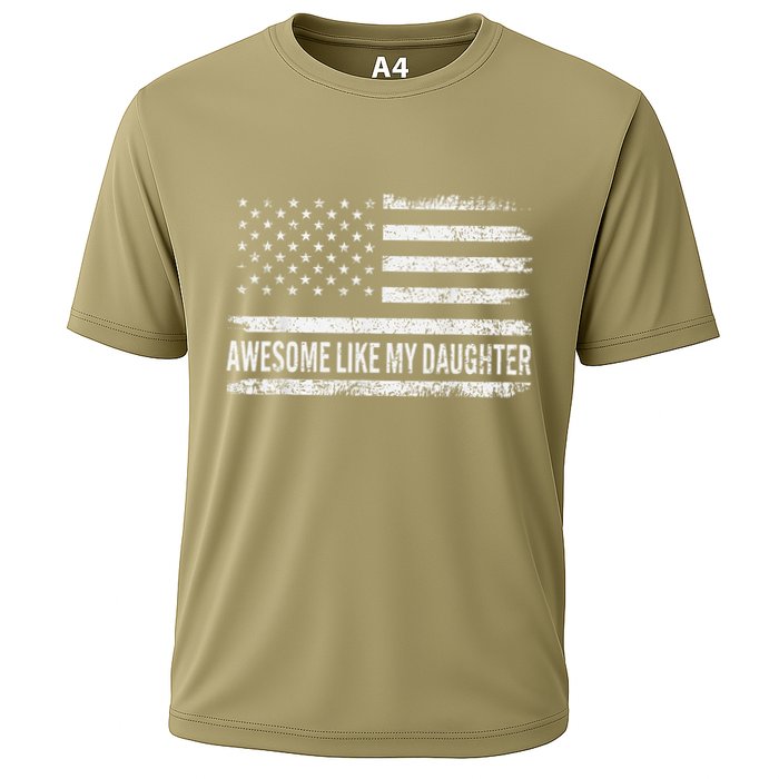 Awesome Like My Daughter Retro Man Funny Fathers Day Dad Cooling Performance Crew T-Shirt