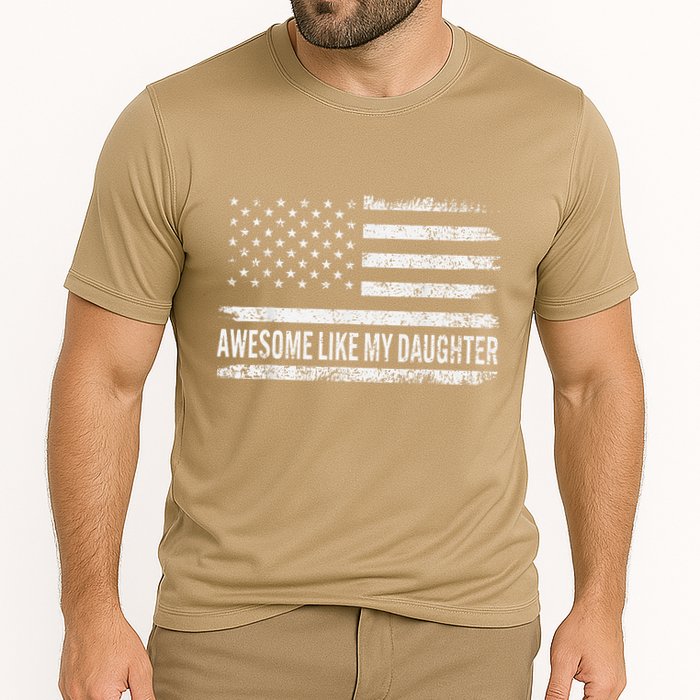 Awesome Like My Daughter Retro Man Funny Fathers Day Dad Cooling Performance Crew T-Shirt