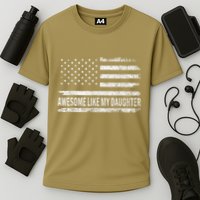 Awesome Like My Daughter Retro Man Funny Fathers Day Dad Cooling Performance Crew T-Shirt