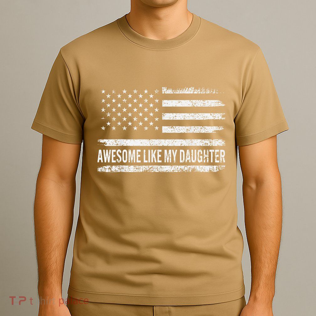 Awesome Like My Daughter Retro Man Funny Fathers Day Dad T-Shirt