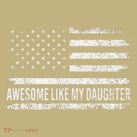 Awesome Like My Daughter Retro Man Funny Fathers Day Dad T-Shirt