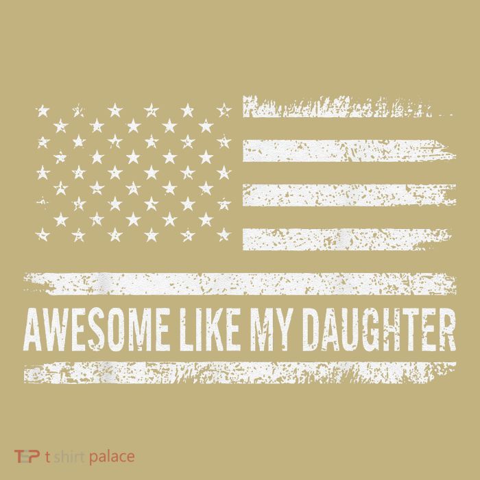 Awesome Like My Daughter Retro Man Funny Fathers Day Dad T-Shirt