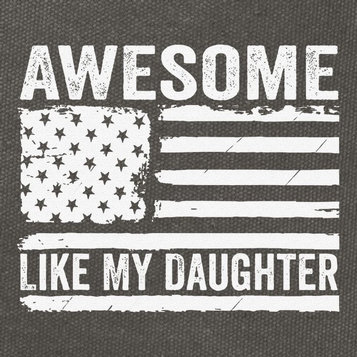 Awesome Like My Daughter Funny Fathers Day Daddy Daughter Cotton Canvas Backpack