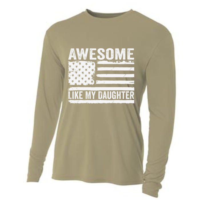 Awesome Like My Daughter Funny Fathers Day Daddy Daughter Cooling Performance Long Sleeve Crew