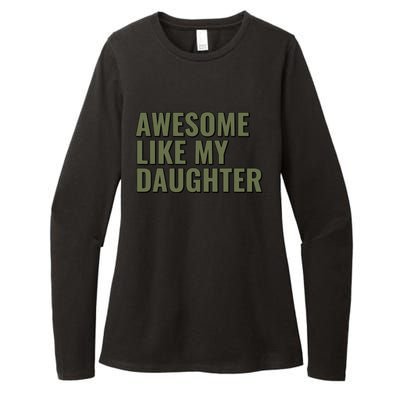 Awesome Like My Daughter Funny Father's Day for Dad Papa Womens CVC Long Sleeve Shirt