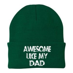 Awesome Like My Daughter Fathers Day Funny Fathers Day For Dad Gifts For Father Knit Cap Winter Beanie