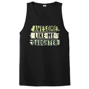 Awesome Like My Daughter Retro Man Dad Funny Fathers PosiCharge Competitor Tank