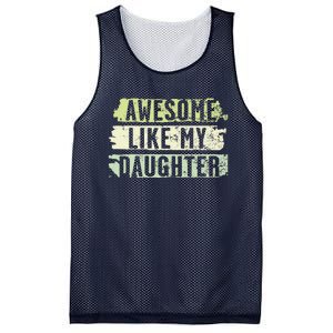 Awesome Like My Daughter Retro Man Dad Funny Fathers Mesh Reversible Basketball Jersey Tank