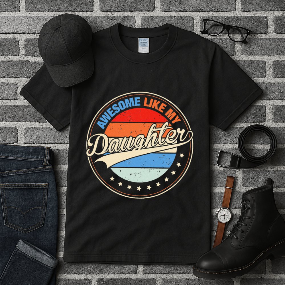 Awesome Like My Daughter Retro Funny FatherS Day Tall T-Shirt