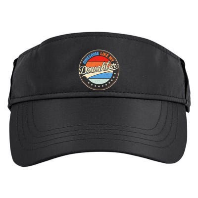 Awesome Like My Daughter Retro Funny FatherS Day Adult Drive Performance Visor