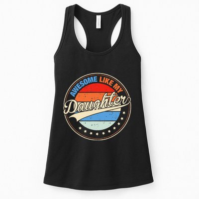 Awesome Like My Daughter Retro Funny FatherS Day Womens Tank Top